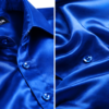 ZELQUAR Men’s Premium Satin Shirt – Royal Blue