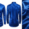 ZELQUAR Men’s Premium Satin Shirt – Royal Blue