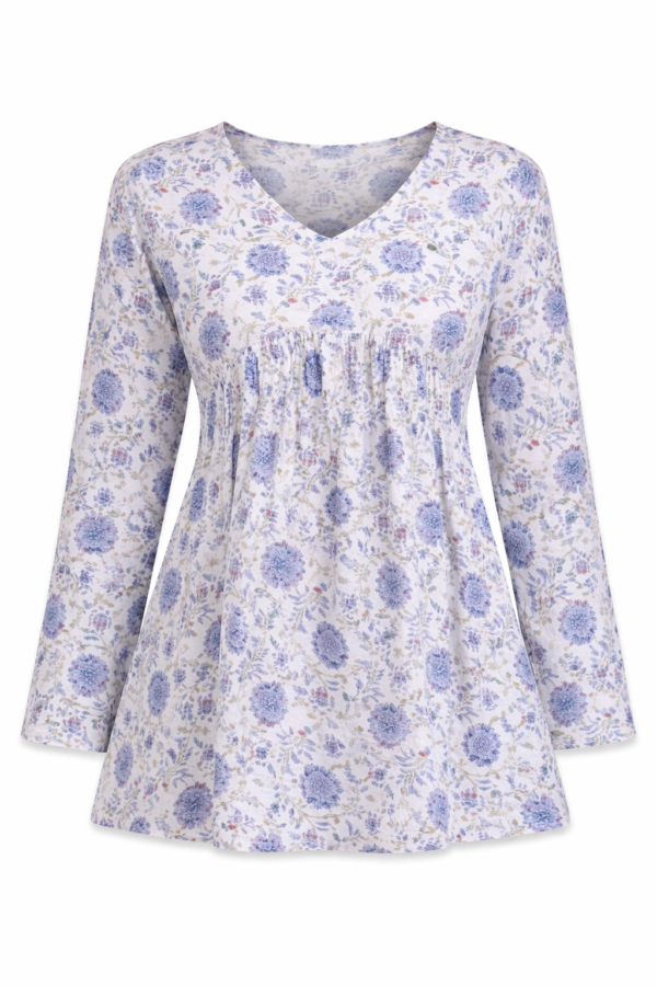 ZELQUAR Floral Cotton Alia Top for Women