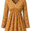 ChatGPT Image Jan 1, 2026, 06_56_08 PM ZELQUAR Mustard Floral Cotton Alia Top for Women