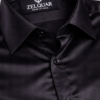 ZELQUAR™ Men’s Premium Satin Shirt – Classic Black