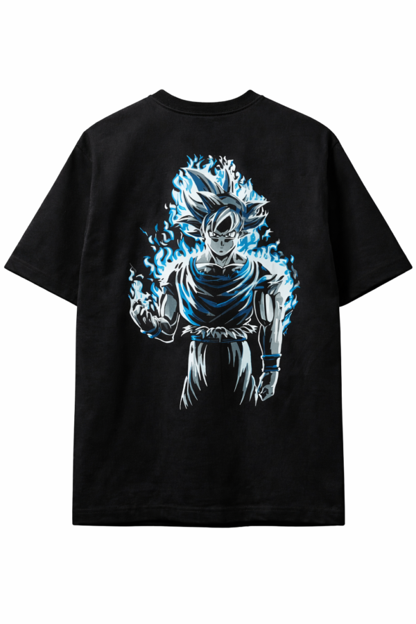 Zelquar™ Ultra Instinct Goku Oversized T-Shirt | 240 GSM French Terry Cotton | Black | Limited Edition