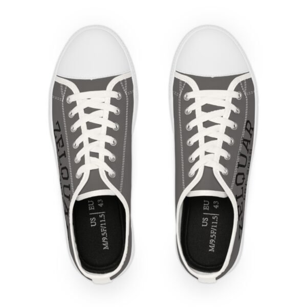 10234924941241801322_2048.jpeg ZELQUAR™ Canvas Low Top Sneakers — "ZELQUAR EST. 1995" Retro Gray