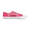 10381682938150218099_2048.jpeg ZELQUAR™ Pink 'ZELQUAR Est. 2025' Women's Low Top Sneakers — Casual Canvas Streetwear