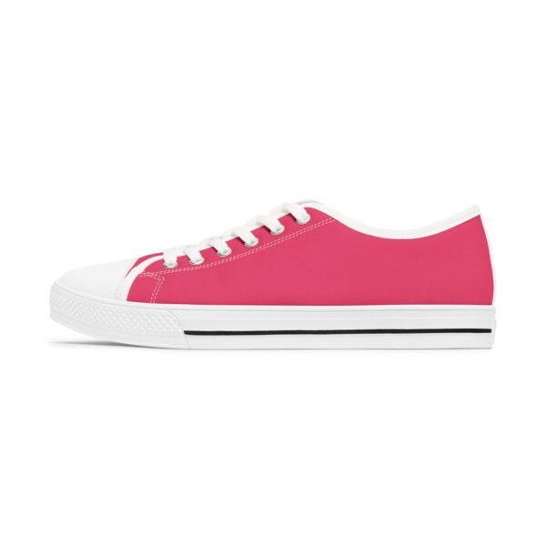11833508471088336640_2048.jpeg ZELQUAR™ Pink 'ZELQUAR Est. 2025' Women's Low Top Sneakers — Casual Canvas Streetwear