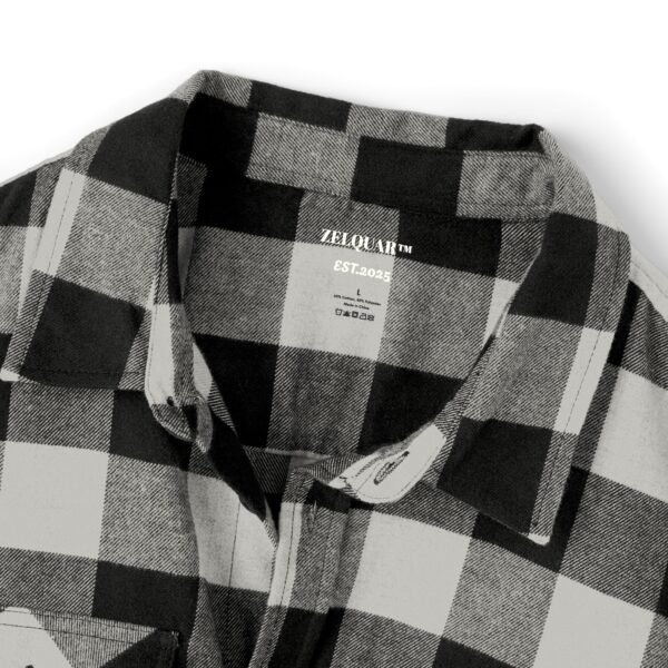 12685718798360523692_2048.jpeg ZELQUAR™ Black & White Buffalo Plaid Flannel Shirt