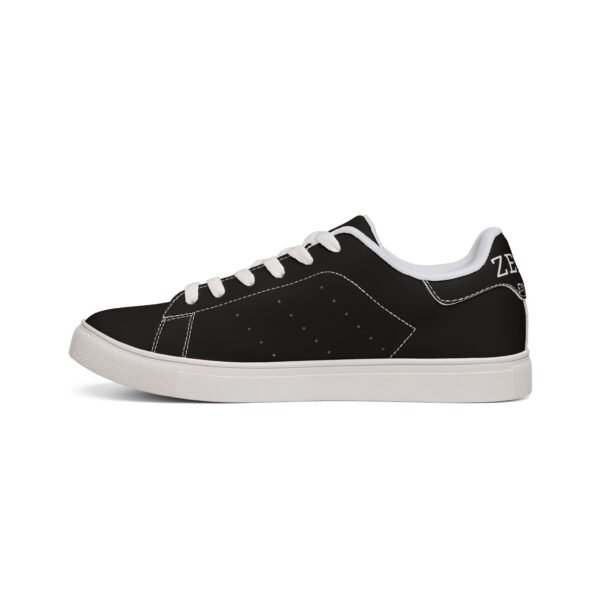 ZELQUAR™ Men's Classic Black Leather Low-Top Sneakers — Casual Everyday Comfort