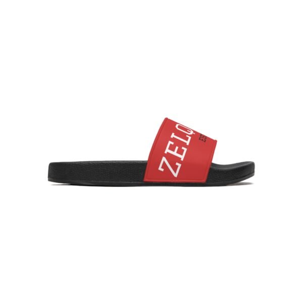 14144167638327517376_2048.jpeg ZELQUAR™ Men's Slide Sandals – Bold Red 'ZELQUAR' Strap, EST. 2025 Casual Pool & Beach Slides