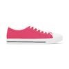 14558593942567769509_2048.jpeg ZELQUAR™ Pink 'ZELQUAR Est. 2025' Women's Low Top Sneakers — Casual Canvas Streetwear