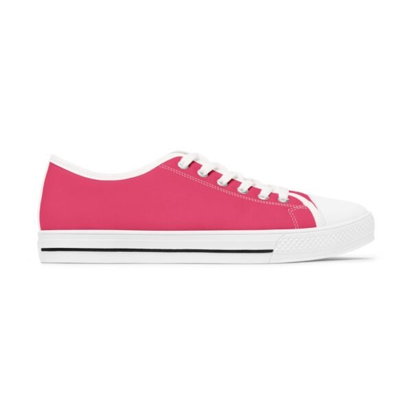 14558593942567769509_2048.jpeg ZELQUAR™ Pink 'ZELQUAR Est. 2025' Women's Low Top Sneakers — Casual Canvas Streetwear