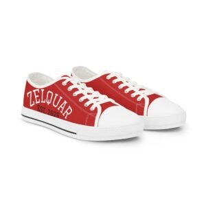 ZELQUAR™ Red Low Top Sneakers — Men's Casual Canvas Shoes