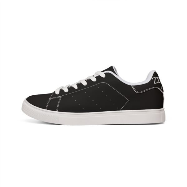 ZELQUAR™ Men's Classic Black Leather Low-Top Sneakers — Casual Everyday Comfort
