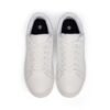 Men's White Leather Low-Top Sneakers — Classic Minimalist Casual Shoes