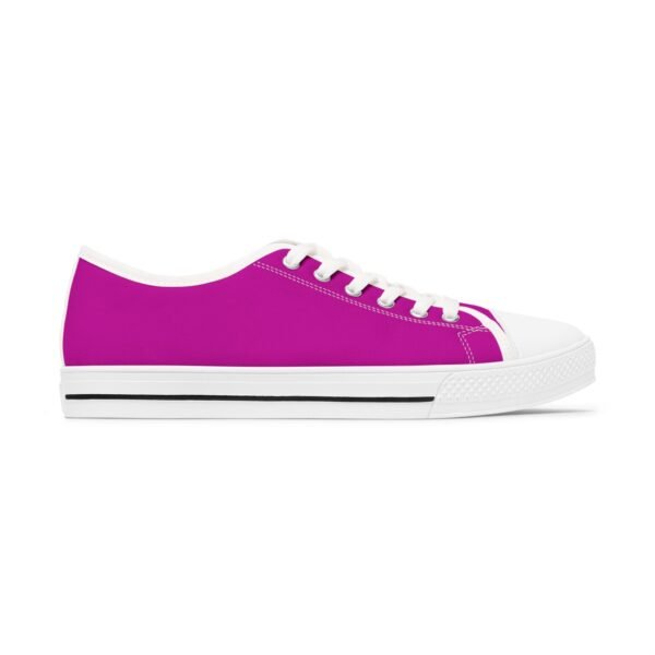 15584284973683455066_2048.jpeg ZELQUAR™ Fuchsia Low Top Sneakers — Women's Casual Canvas Shoes with 'ZELQUAR EST. 2025' Design
