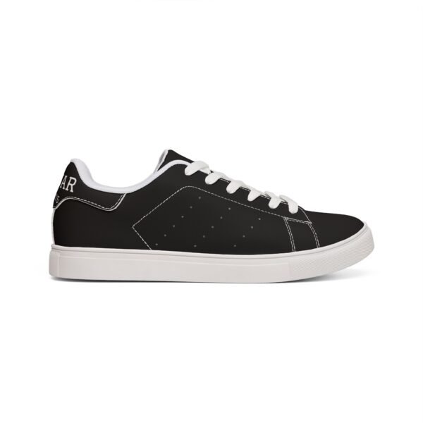 ZELQUAR™ Men's Classic Black Leather Low-Top Sneakers — Casual Everyday Comfort