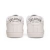 Men's White Leather Low-Top Sneakers — Classic Minimalist Casual Shoes