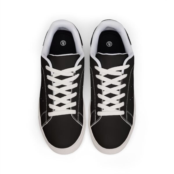 ZELQUAR™ Men's Classic Black Leather Low-Top Sneakers — Casual Everyday Comfort