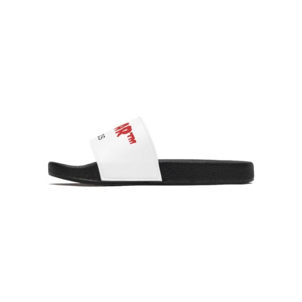 2614113469657940583_2048.jpeg ZELQUAR™ Men's Slide Sandals — White Strap with Red 'ZELOUAR' Logo & "EST. 2025"