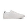 Men's White Leather Low-Top Sneakers — Classic Minimalist Casual Shoes