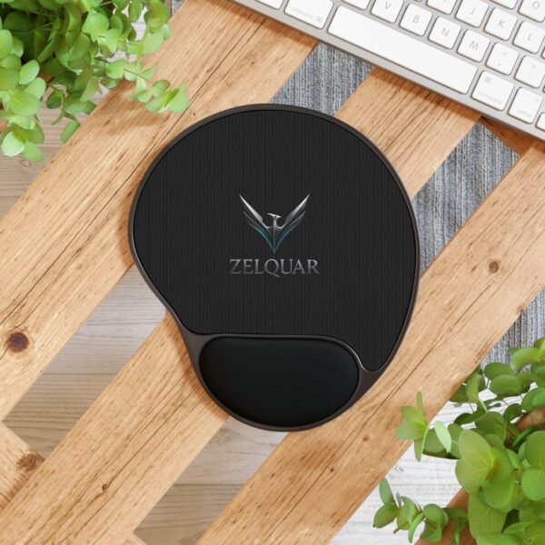 Zelquar™ Logo Ergonomic Mouse Pad with Wrist Rest — Comfortable Gaming & Office Desk Pad