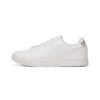 Men's White Leather Low-Top Sneakers — Classic Minimalist Casual Shoes