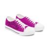 6225138464023646991_2048.jpeg ZELQUAR™ Fuchsia Low Top Sneakers — Women's Casual Canvas Shoes with 'ZELQUAR EST. 2025' Design