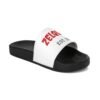 861308593177415736_2048.jpeg ZELQUAR™ Men's Slide Sandals — White Strap with Red 'ZELOUAR' Logo & "EST. 2025"