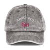 vintage-cap-charcoal-grey-front-6a0594c534e03.jpg Women's Vintage Cotton Twill Cap zelquar™