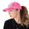 vintage-cap-pink-left-6a04d2d6c280b.jpg Zelquar™ Women's Vintage Cotton Twill Cap