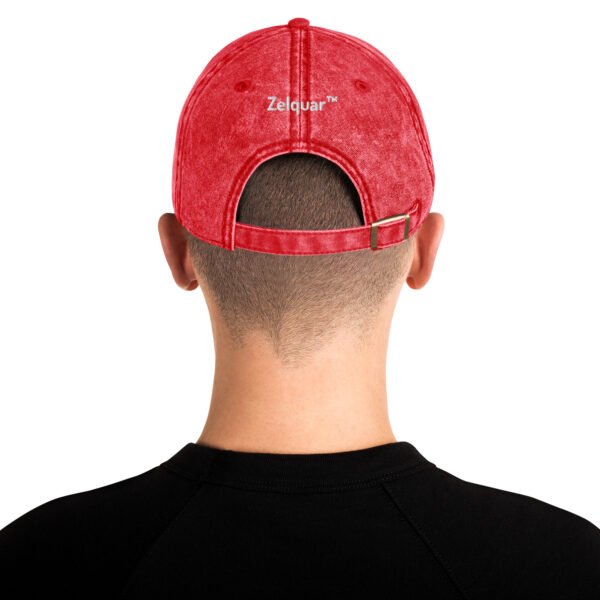 vintage-cap-red-back-6a081bf1a4dc5.jpg Zelquar™ Men's Vintage Cotton Twill Cap