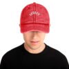 vintage-cap-red-front-6a081bf1a48e2.jpg Zelquar™ Men's Vintage Cotton Twill Cap