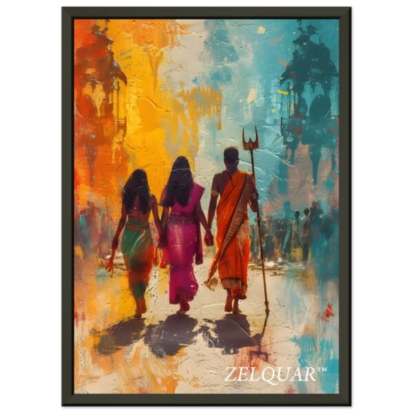 10c05ce1-2035-48bb-9f88-1f996e94d0d0.jpg ZELQUAR™ Indian Art Premium Semi-Glossy Paper Metal Framed Poster 21x29.7 cm / 8x12"