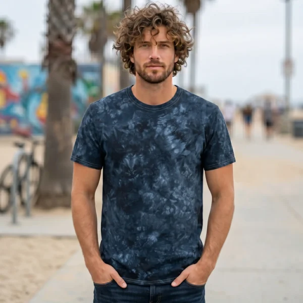 ZELQUAR™ Crystal Navy Wash T-Shirt