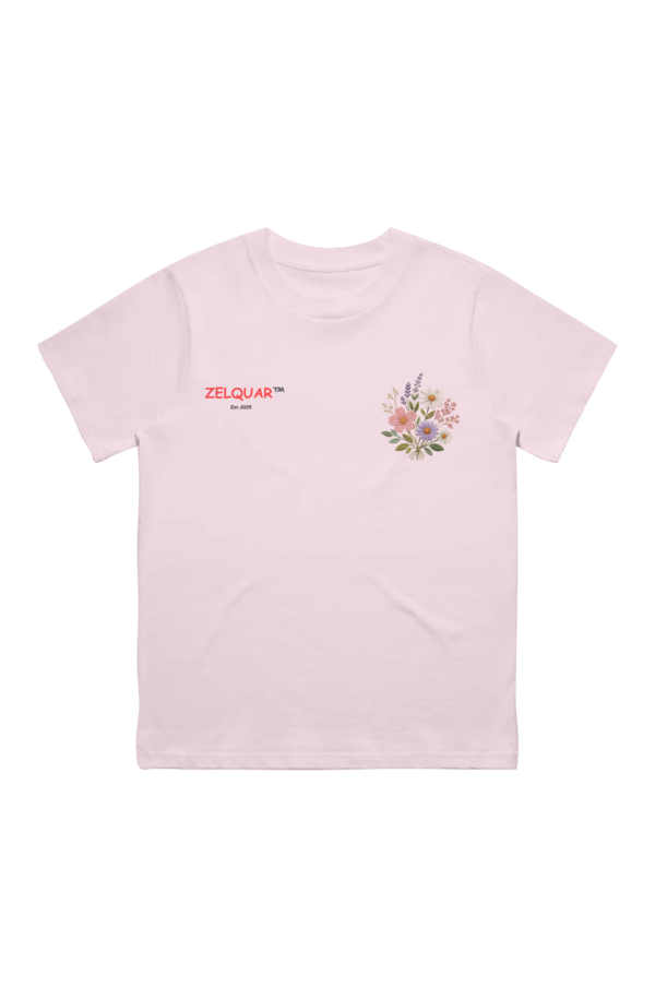 ZELQUAR™ Floral Embroidered Women's Oversized Tee | Premium Heavyweight Cotton