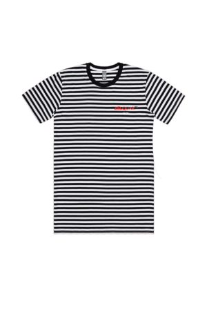 ZELQUAR™ Premium Striped Crew Neck T-Shirt Black White Stripe Tee