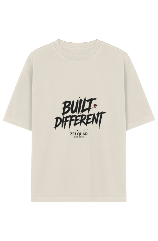 ZELQUAR™ Built Different Heavyweight Oversized T-Shirt| 7.5 oz Premium Streetwear Tee