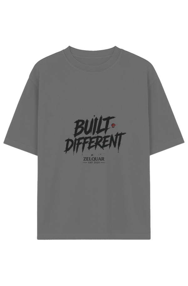 ZELQUAR™ Built Different Heavyweight Oversized T-Shirt| 7.5 oz Premium Streetwear Tee