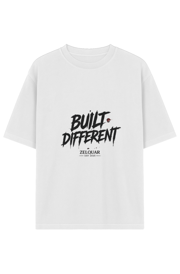 ZELQUAR™ Built Different Heavyweight Oversized T-Shirt| 7.5 oz Premium Streetwear Tee