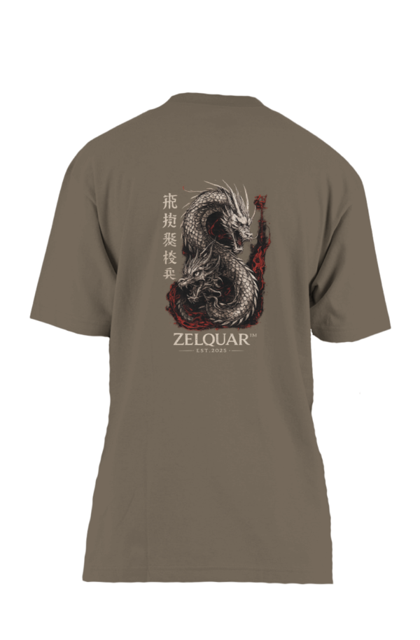 ZELQUAR™ Dragon Legacy 7.5 oz Heavyweight Oversized Streetwear T-Shirt