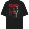 ZELQUAR™ Reality Is Wrong Oversized Premium Heavyweight T-Shirt – 7.5 oz Streetwear Graphic Tee