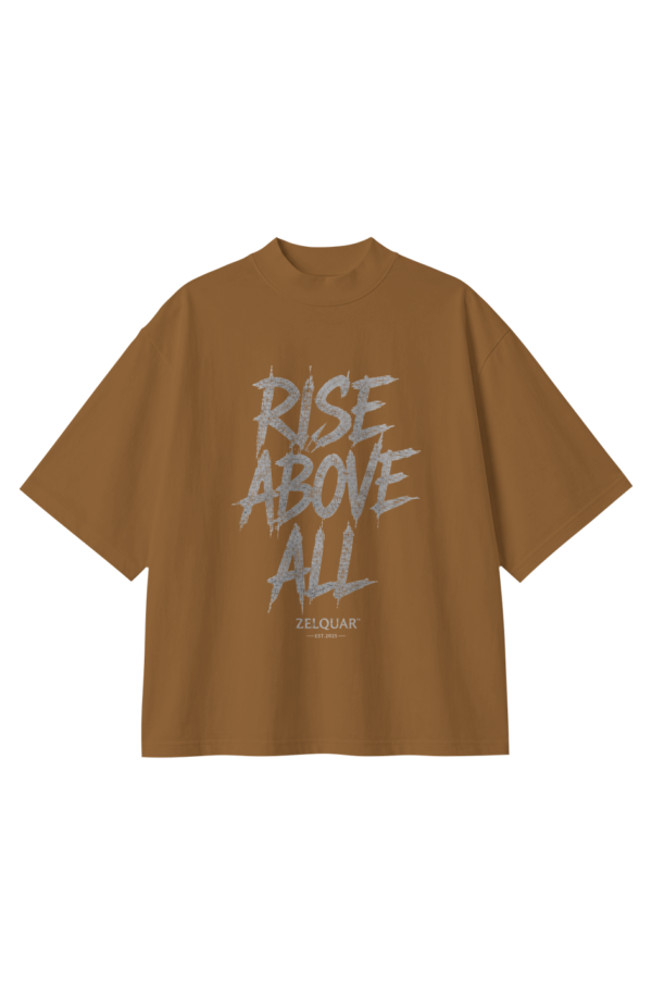 ZELQUAR™ Rise Above All Oversized Heavyweight T-Shirt – 8 oz Premium Streetwear Tee