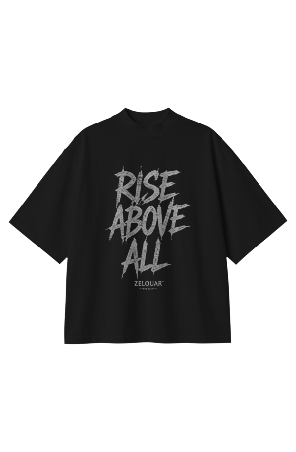 ZELQUAR™ Rise Above All Oversized Heavyweight T-Shirt – 8 oz Premium Streetwear Tee