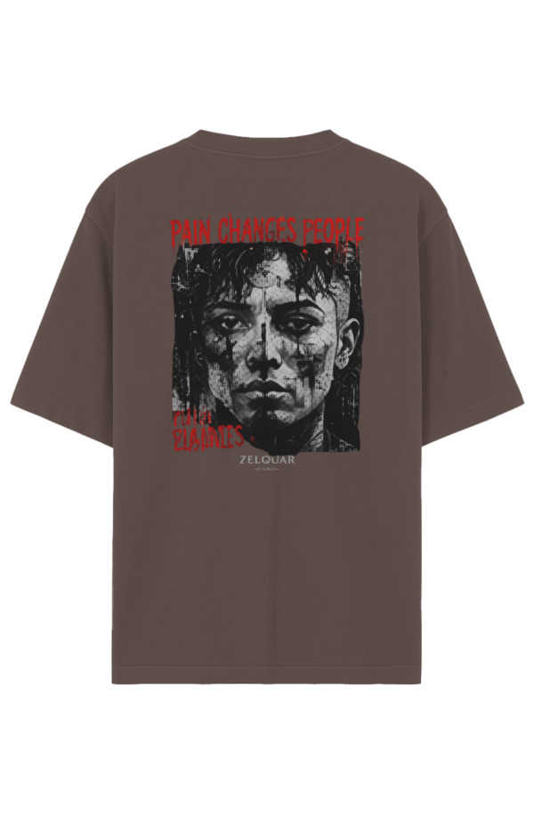 ZELQUAR™ "Pain Changes People" Oversized Heavyweight T-Shirt – 7.5 oz Premium Streetwear Tee
