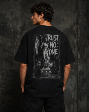 ZELQUAR™ TRUST NO ONE Heavyweight Oversized T-Shirt | 7.5 oz Premium Streetwear Tee