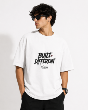 ZELQUAR™ Built Different Heavyweight Oversized T-Shirt| 7.5 oz Premium Streetwear Tee