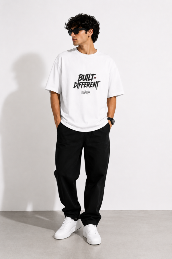 ZELQUAR™ Built Different Heavyweight Oversized T-Shirt| 7.5 oz Premium Streetwear Tee