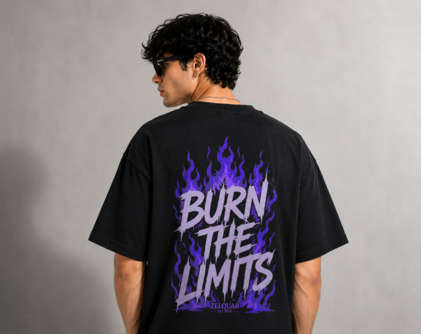 ChatGPT Image Jun 16, 2026, 11_52_55 AM ZELQUAR™ Burn The Limits Oversized Heavyweight T-Shirt | Premium Streetwear