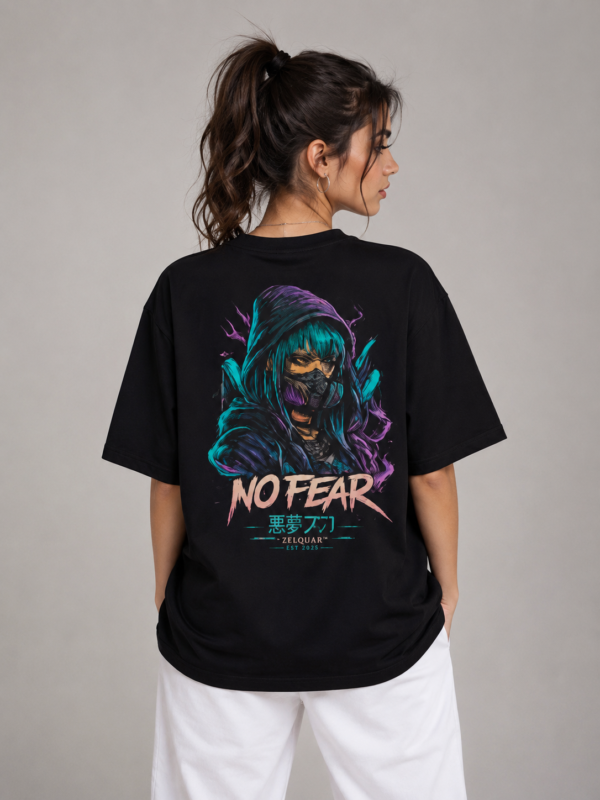 ZELQUAR™ NO FEAR Oversized Garment Dyed T-Shirt | 7.5 oz Premium Garment-Dyed Streetwear Tee