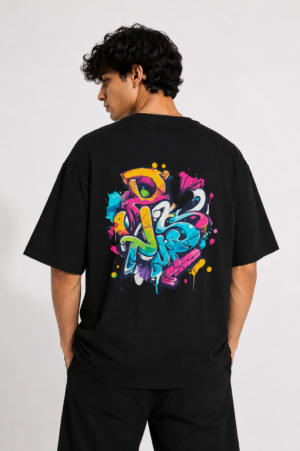ZELQUAR™ Urban Graffiti Oversized Heavyweight T-Shirt | 7.5 oz Premium Streetwear
