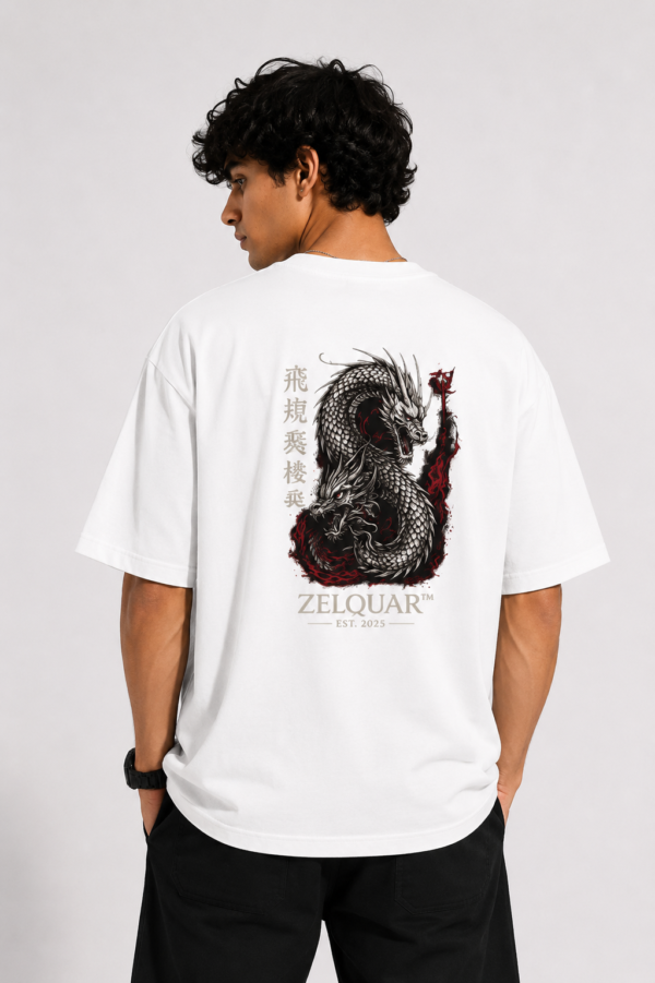 ZELQUAR™ Dragon Legacy 7.5 oz Heavyweight Oversized Streetwear T-Shirt